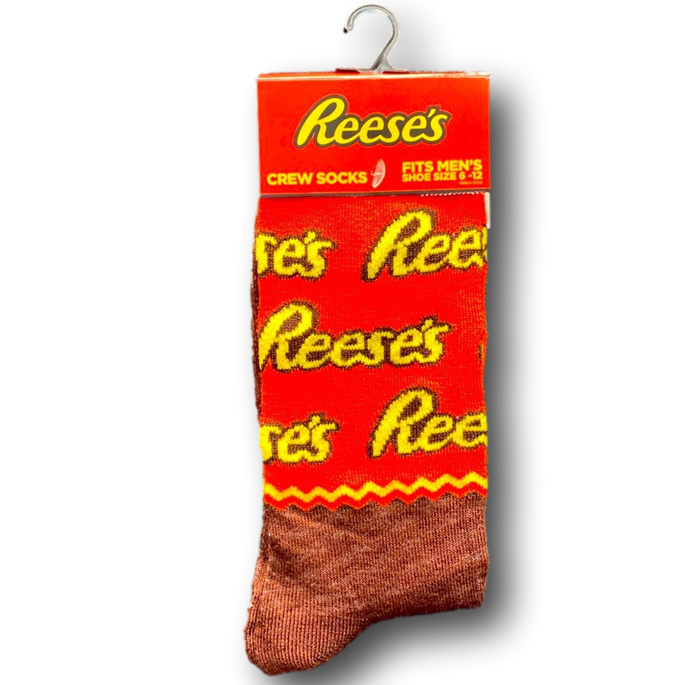 3/$20 Reese's Peanut Butter Cups Funny Novelty Crew Socks - NWT